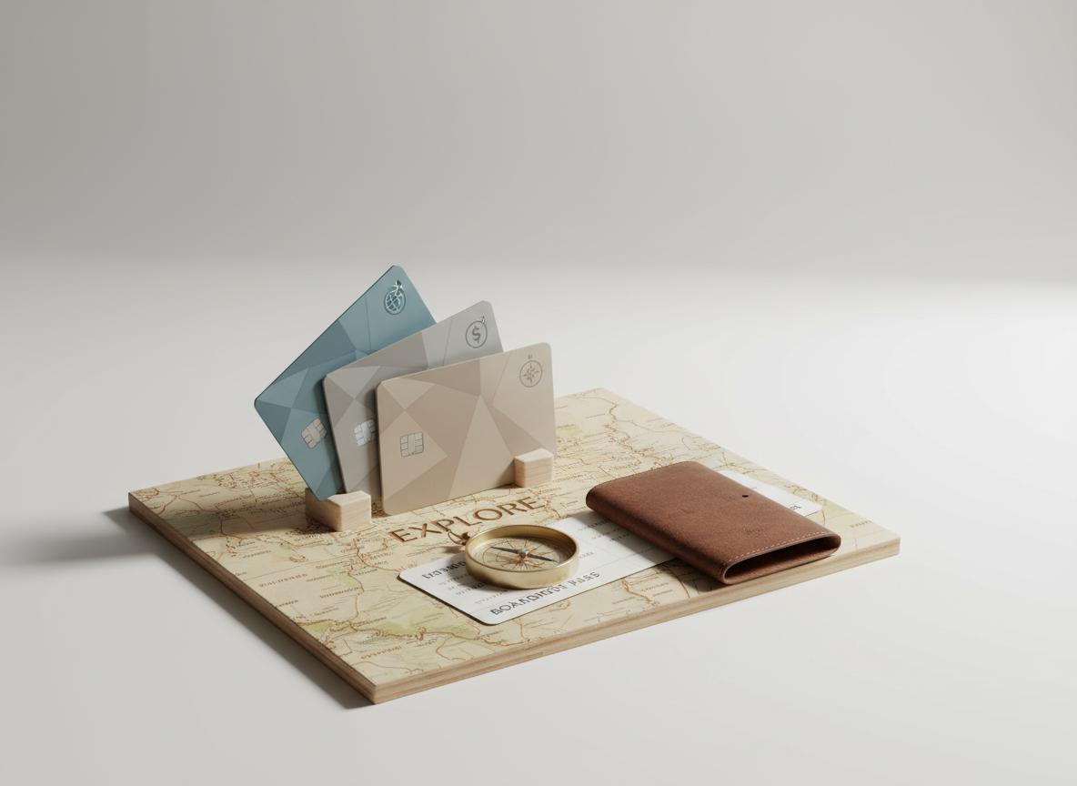 minimal image that shows prepaid cards or traveling